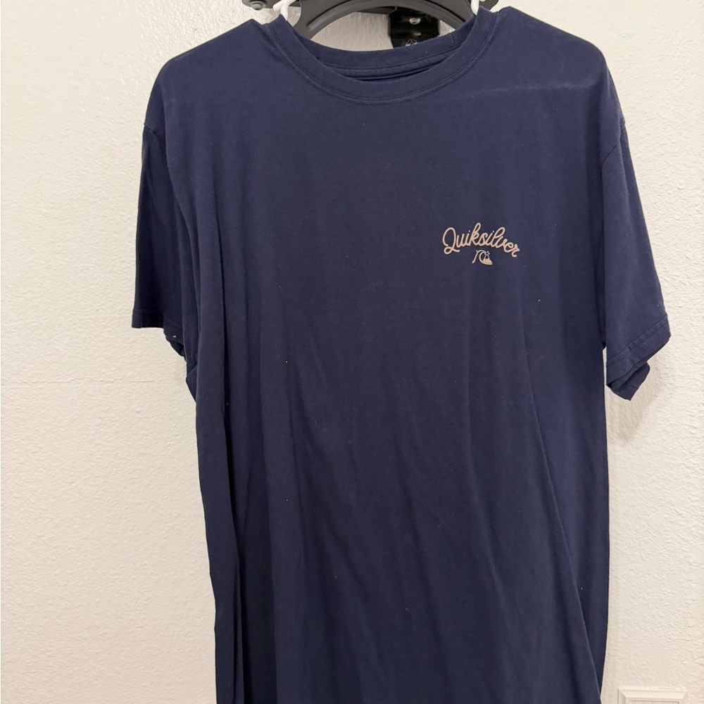 Quiksilver Men's Dark Blue Short Sleeve Tee